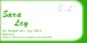 sara ley business card